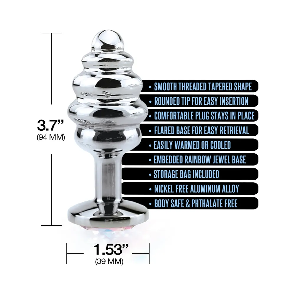 Nixie Ribbed Metal Butt Plug Honey Dipper Large