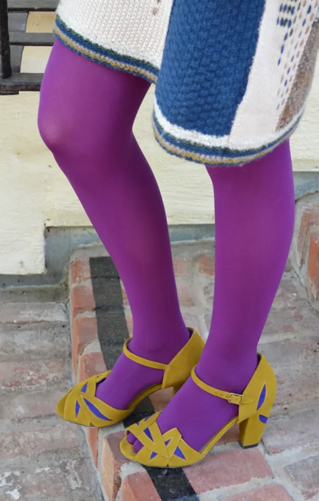 Opaque Tights by Tabbisocks - Purple