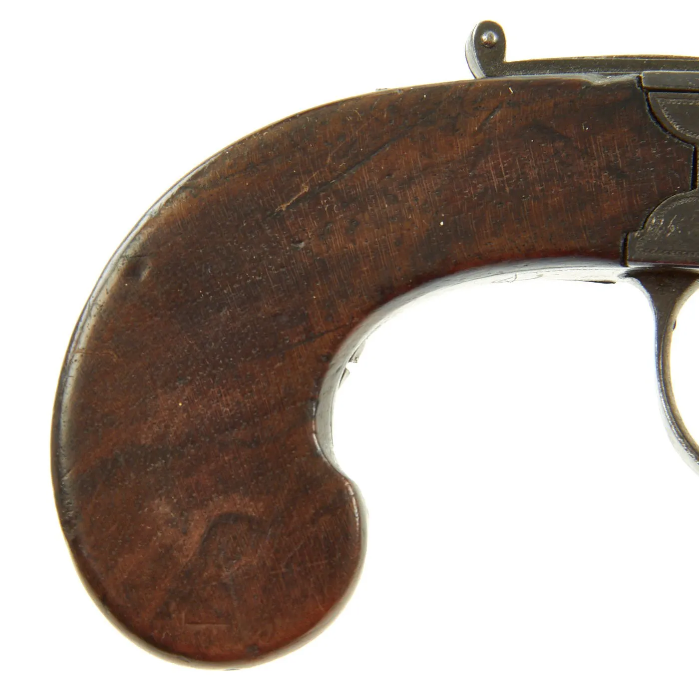 Original British Over & Under Flintlock Double Barrel Tap Action Pistol by Ryan & Watson c. 1770 - 1795