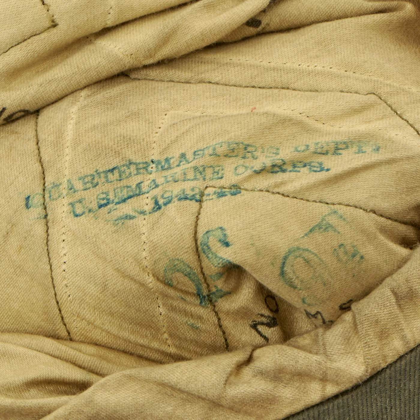 Original U.S. WWII USMC Defense of Iceland Polar Bear Patched Winter Service Uniform Overcoat - As Seen in Book