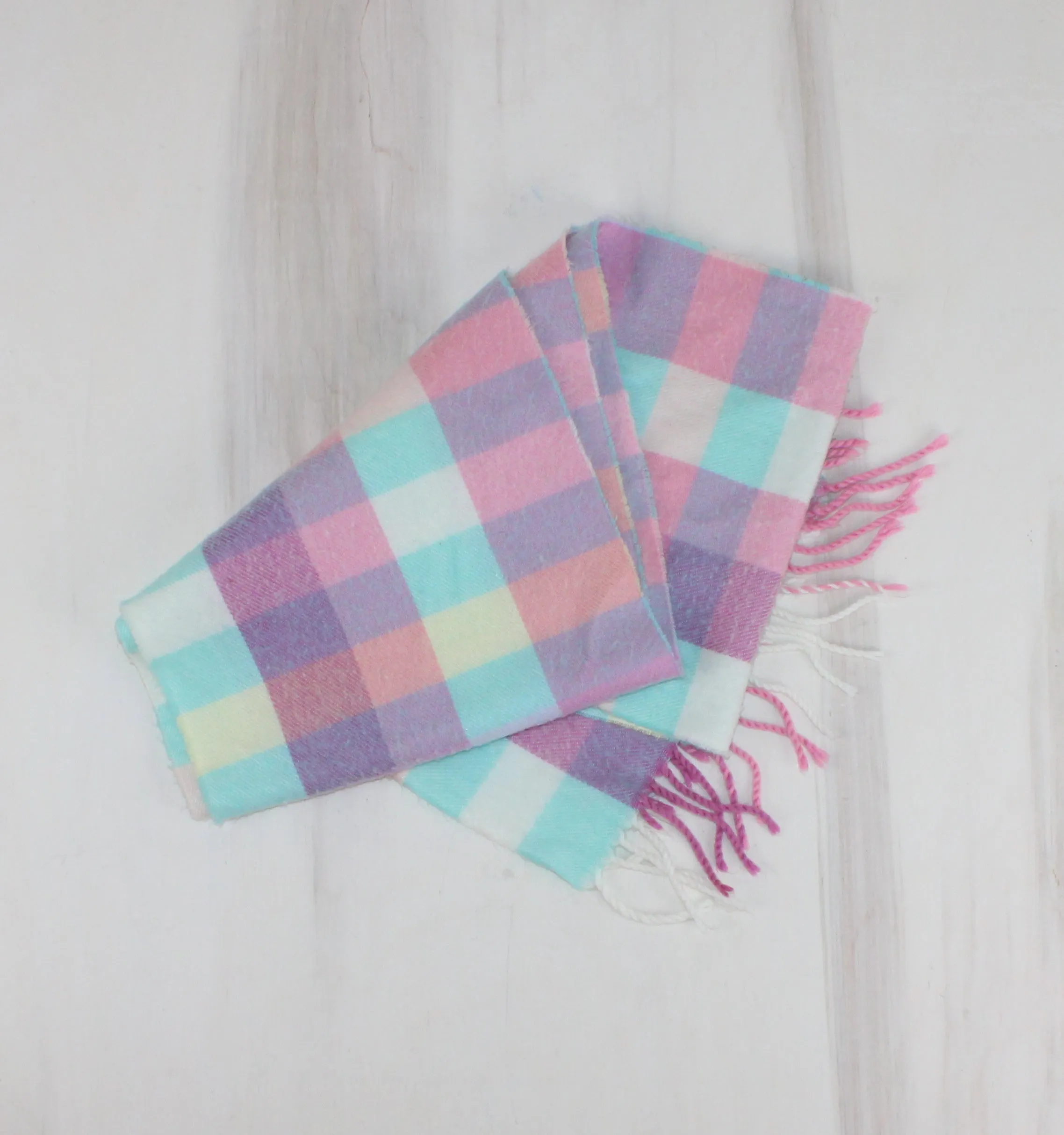 PASTEL PLAID SCARF PRE-LOVED