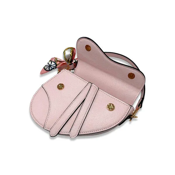 Pink Saddle Purse