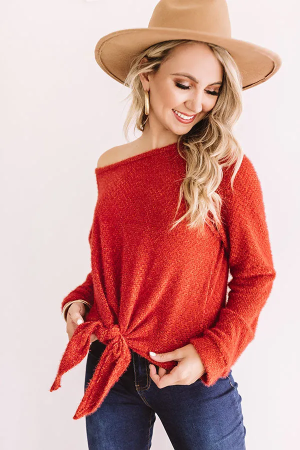 Playing Knit Cool Top In Scarlet