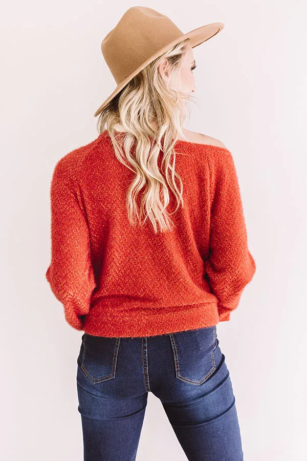 Playing Knit Cool Top In Scarlet