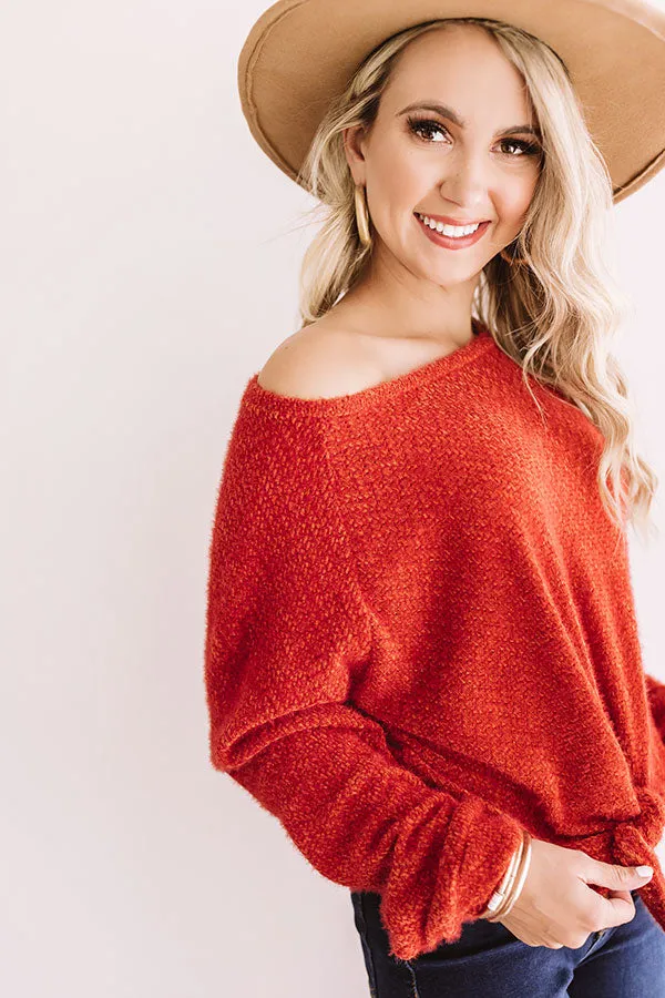 Playing Knit Cool Top In Scarlet