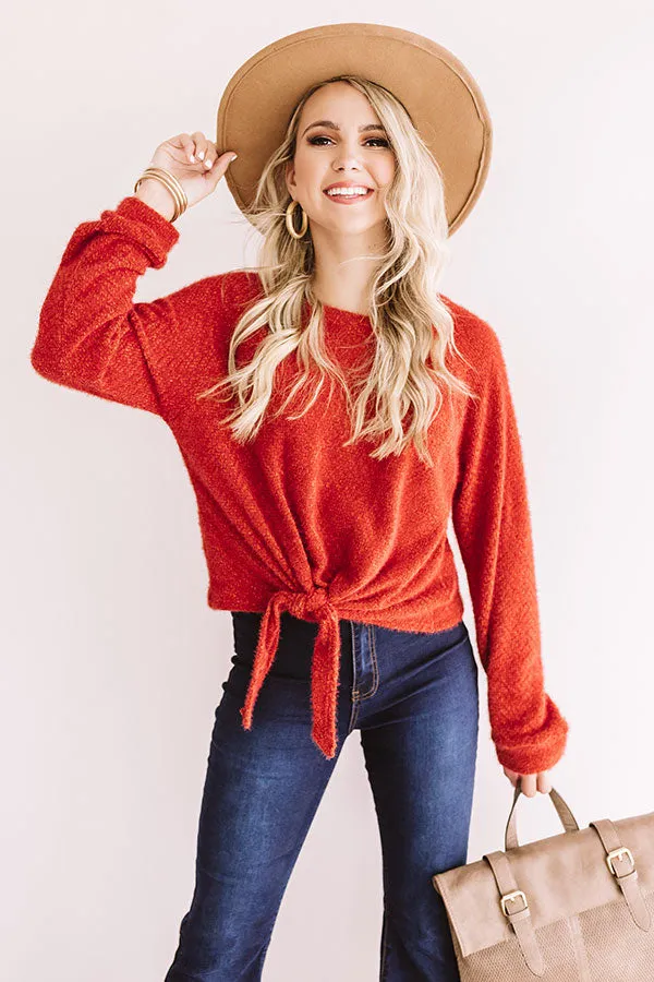 Playing Knit Cool Top In Scarlet