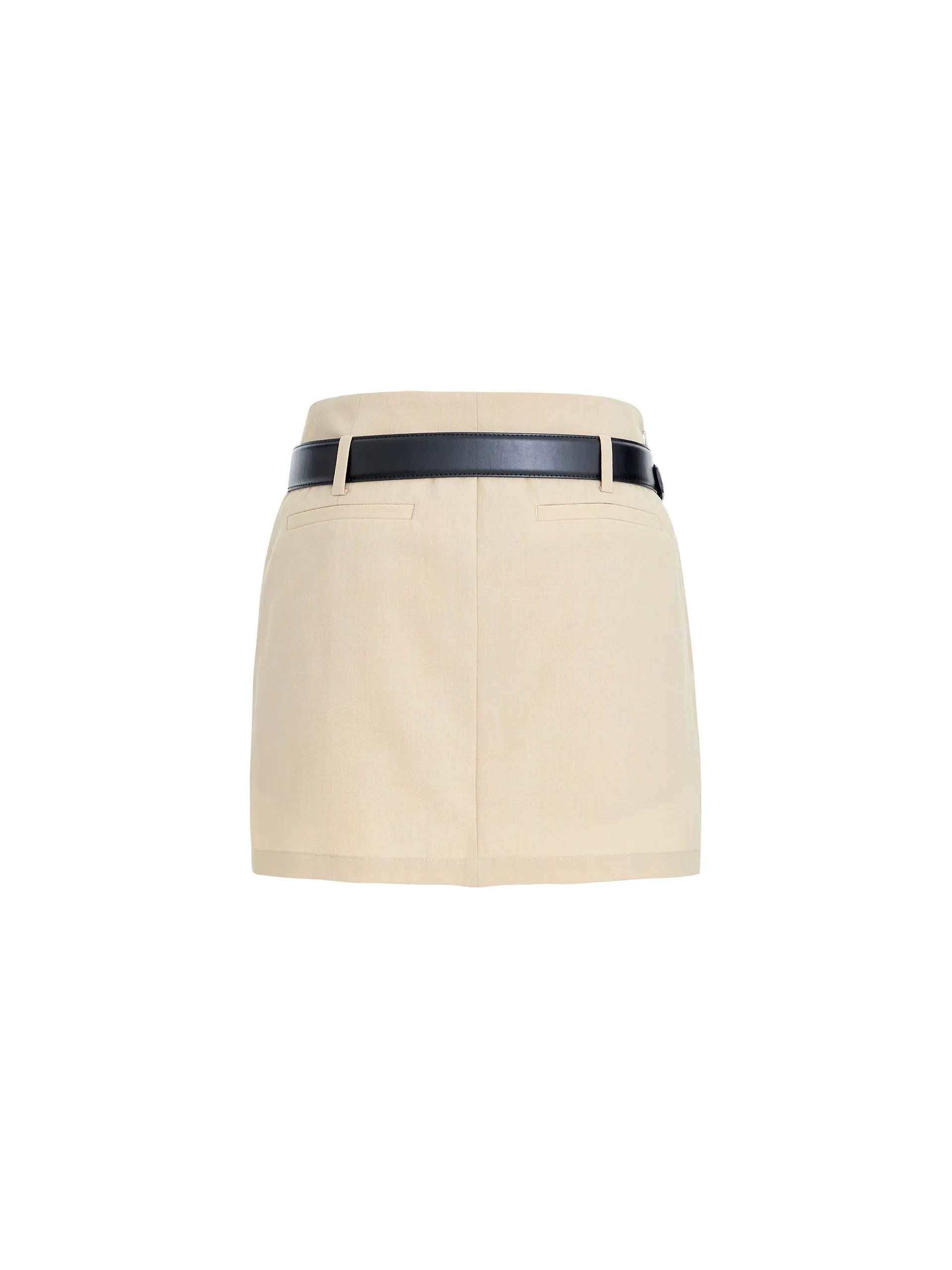 Pleated A-line Skirt