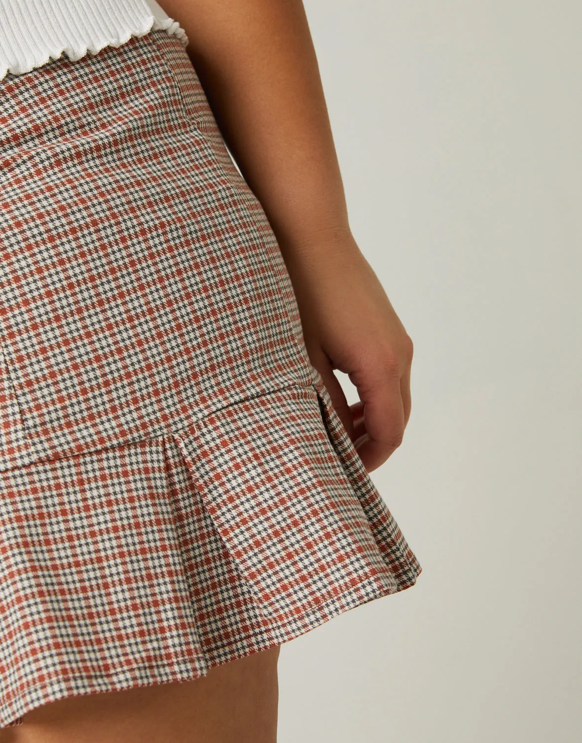 Plus Size Pleated Hem Skirt