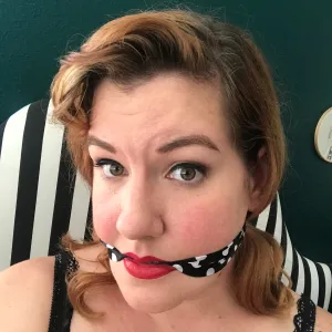 Polka Dot Cleave Gag Bondage Scarf