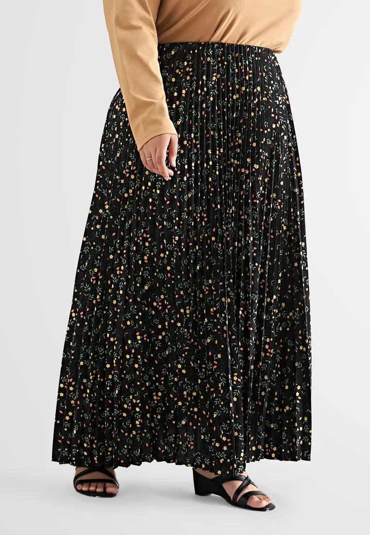 Pollyanna Printed Floral Pleated Skirt