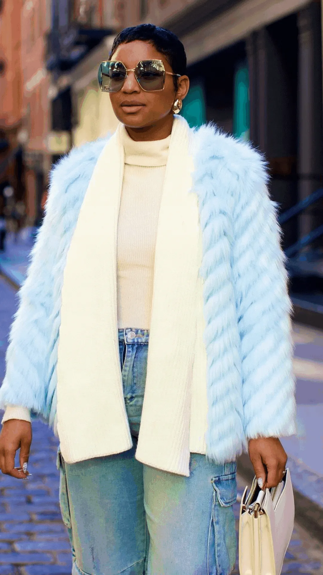 Pre Order:  Fuzzy Warm Faux Fur Overcoat - @theestylishp