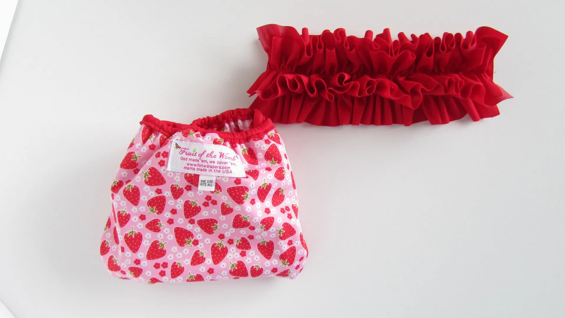 Prissy Pants Strawberries Diaper Cover