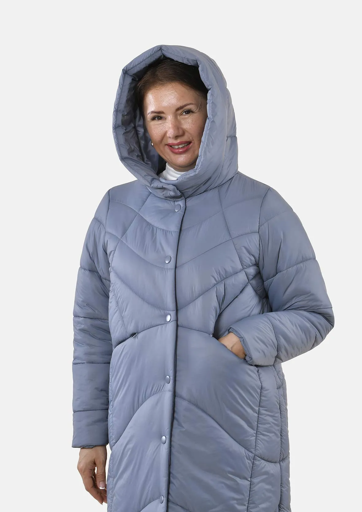 Quilted Longline Puffer Coat