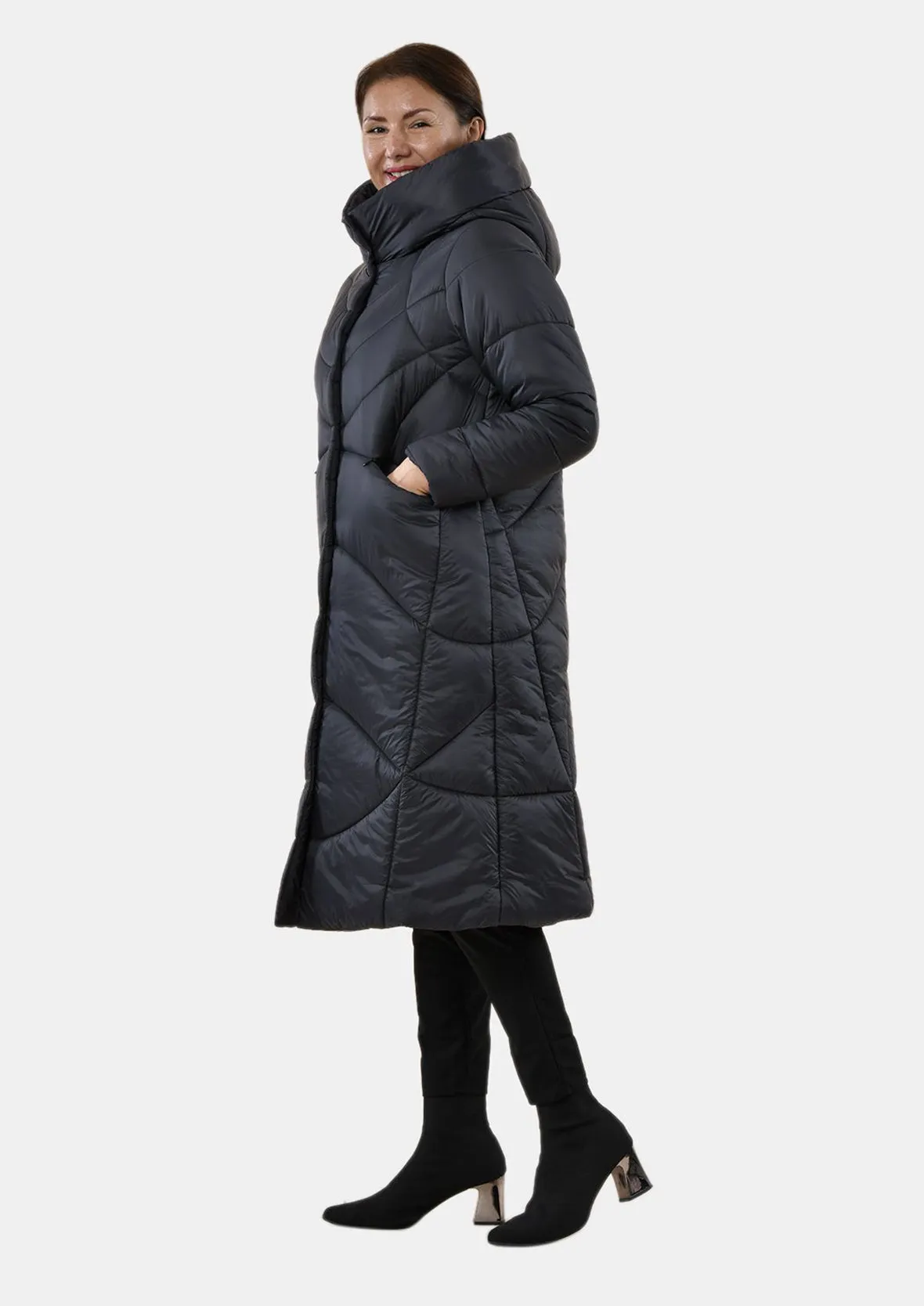 Quilted Longline Puffer Coat