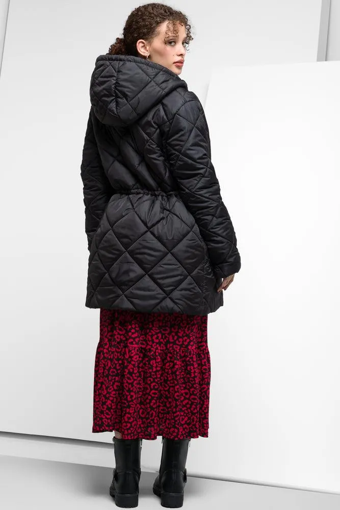 Quilted Puffer Coat Black