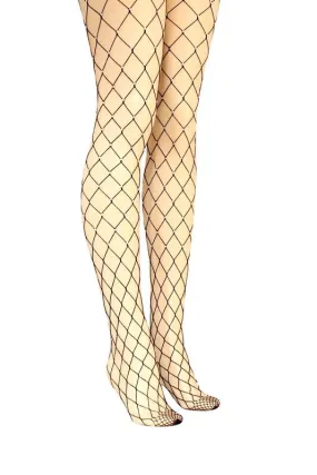 Rainbow AB Rhinestone Fishnet Pantyhose Stocking