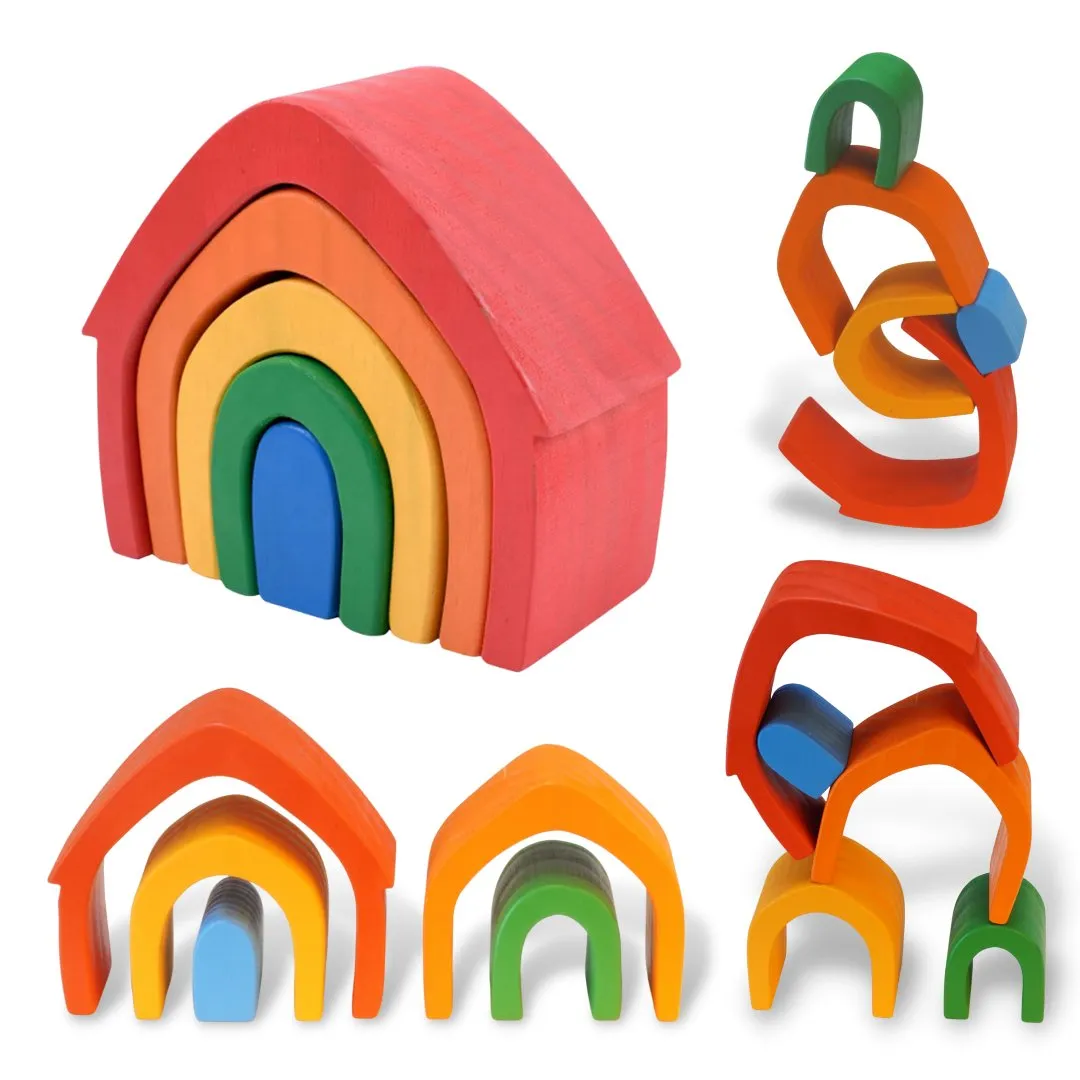 Rainbow House Nesting Stacking Toy