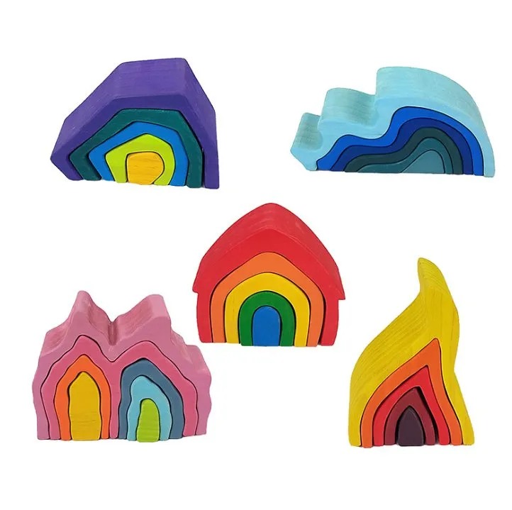 Rainbow House Nesting Stacking Toy