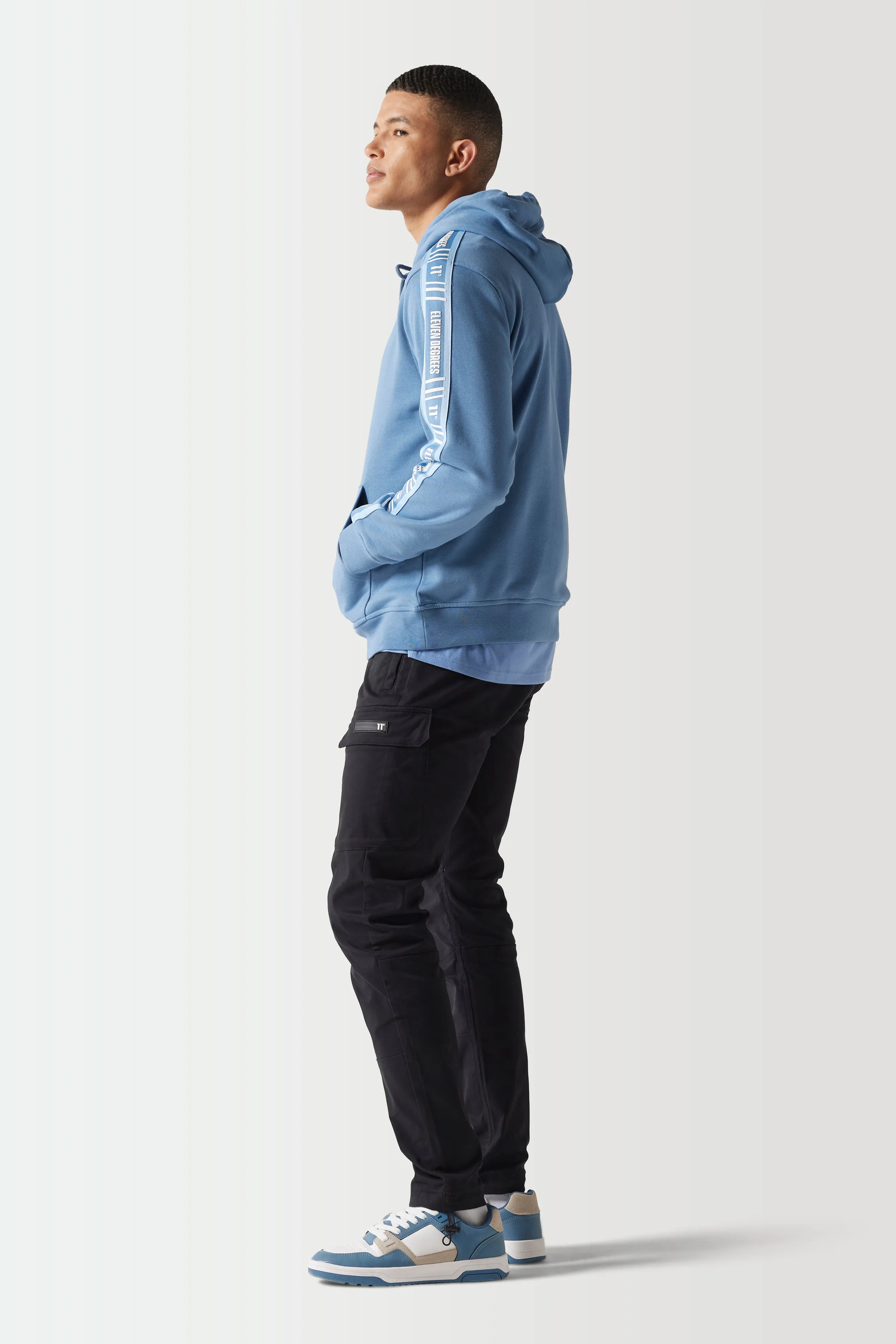 Retro Taped Hoodie - Elemental Blue