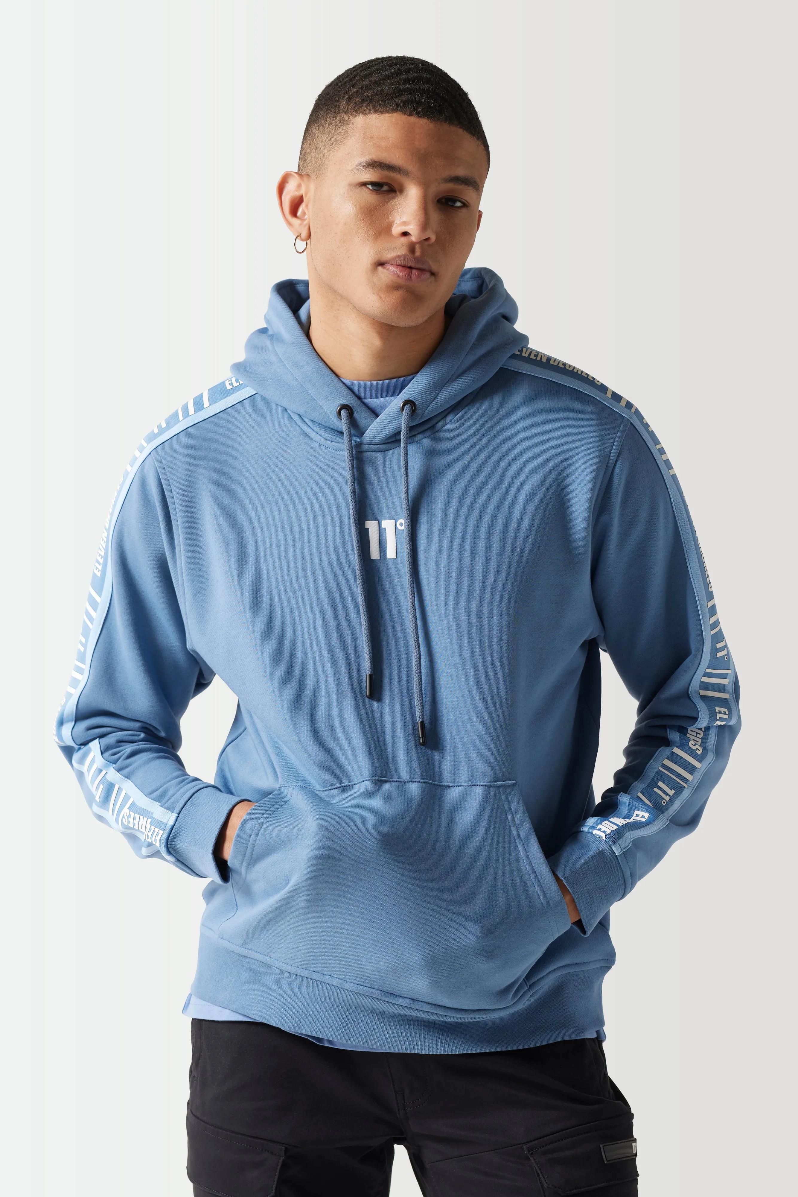 Retro Taped Hoodie - Elemental Blue