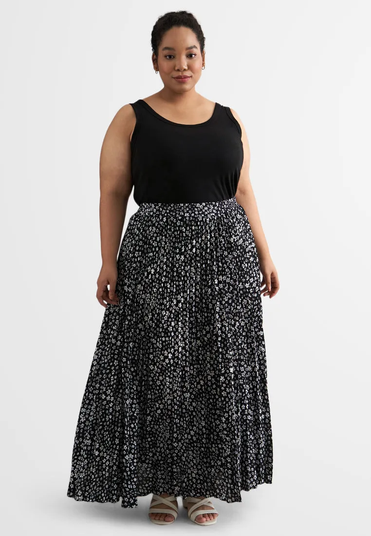 Rita Floral Printed Pleated Skirt