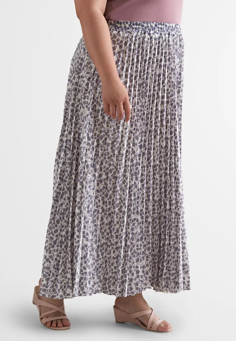 Rita Floral Printed Pleated Skirt