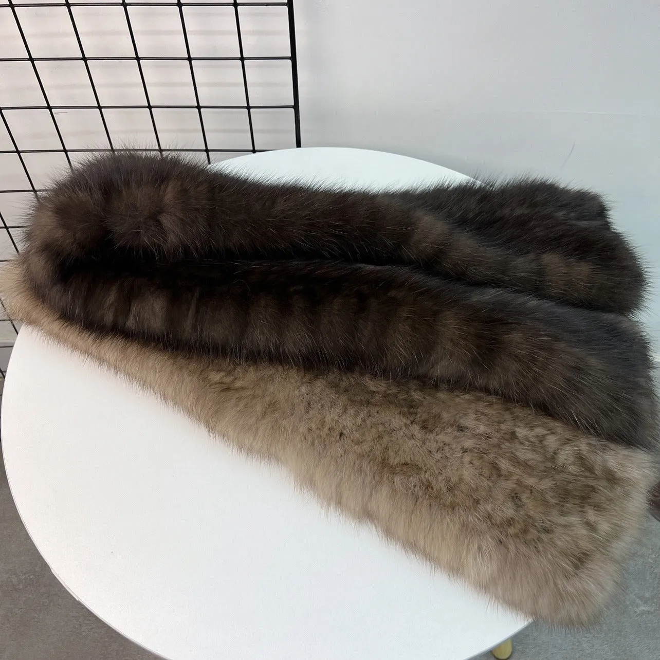 Sable scarf Winter mink scarf temperament sable fur scarf warm and soft double-sided fur neck scarf