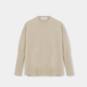 Sand Cashmere Boxy Sweater