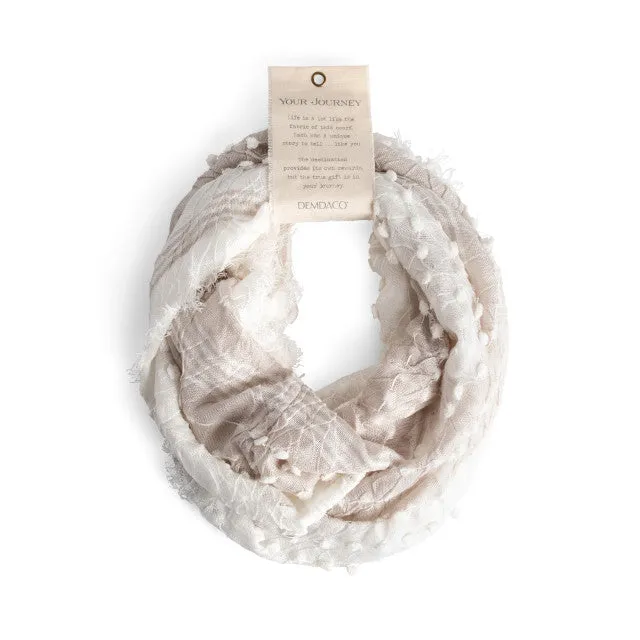 Scarf Textured Infinty White 1004670218