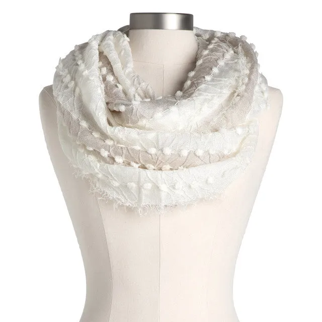 Scarf Textured Infinty White 1004670218