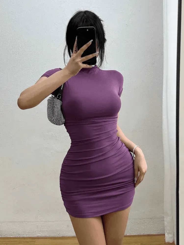 Sexy Bodycon Mini Dress: Trendy Clubwear for Women - Flaunt Your Curves & Turn Heads