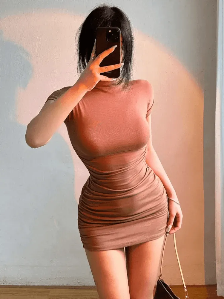 Sexy Bodycon Mini Dress: Trendy Clubwear for Women - Flaunt Your Curves & Turn Heads