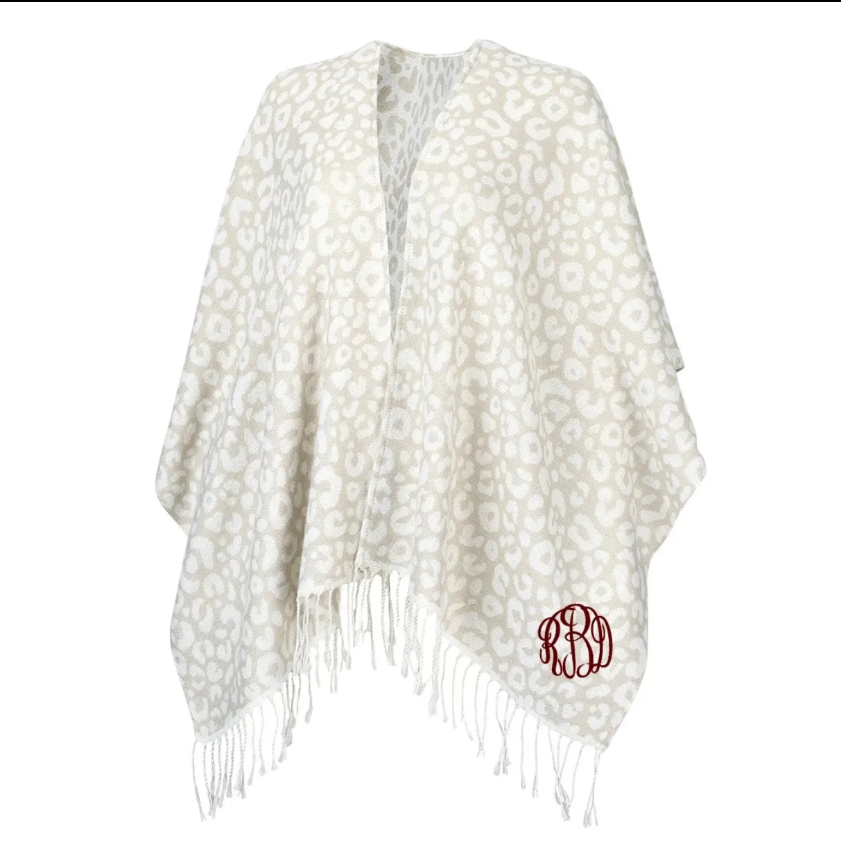 Shawl Wrap - Soft Acrylic - Fringe Trim