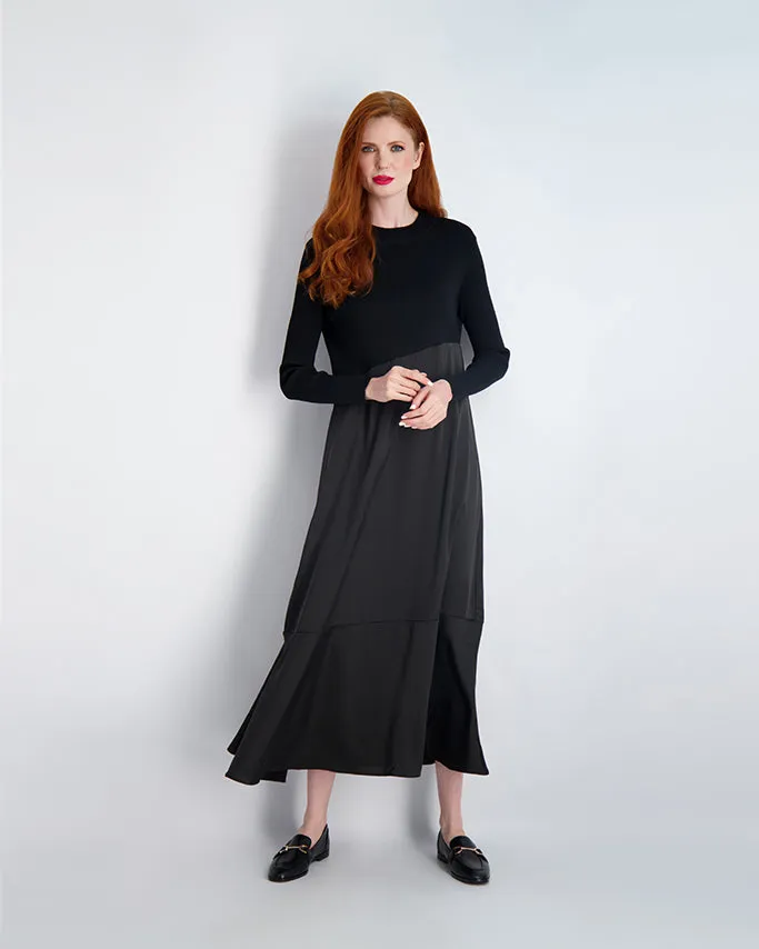 SILK KNIT MAXI-BLACK