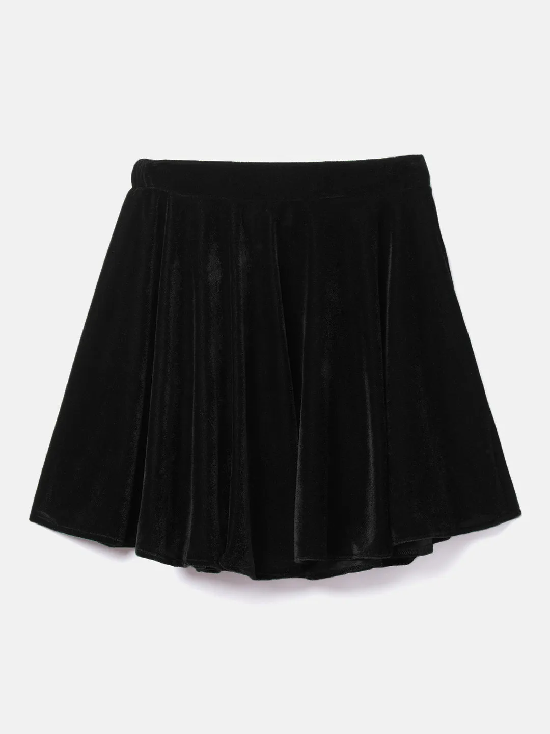 Stretchable Velvet Skirt for Girls