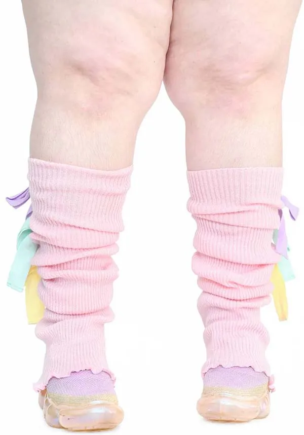 Sugar Ribbon [Pink] | LEG WARMERS