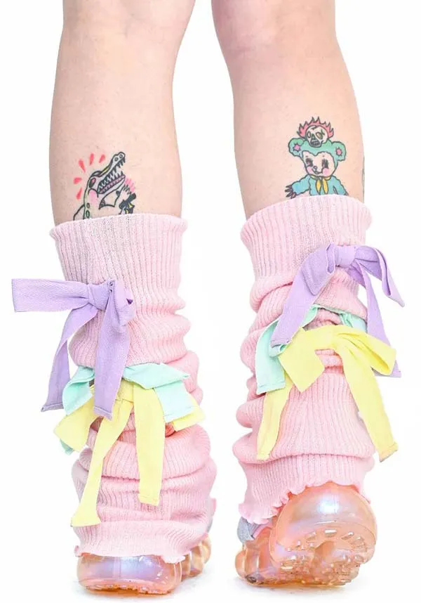 Sugar Ribbon [Pink] | LEG WARMERS