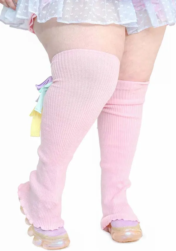 Sugar Ribbon [Pink] | LEG WARMERS