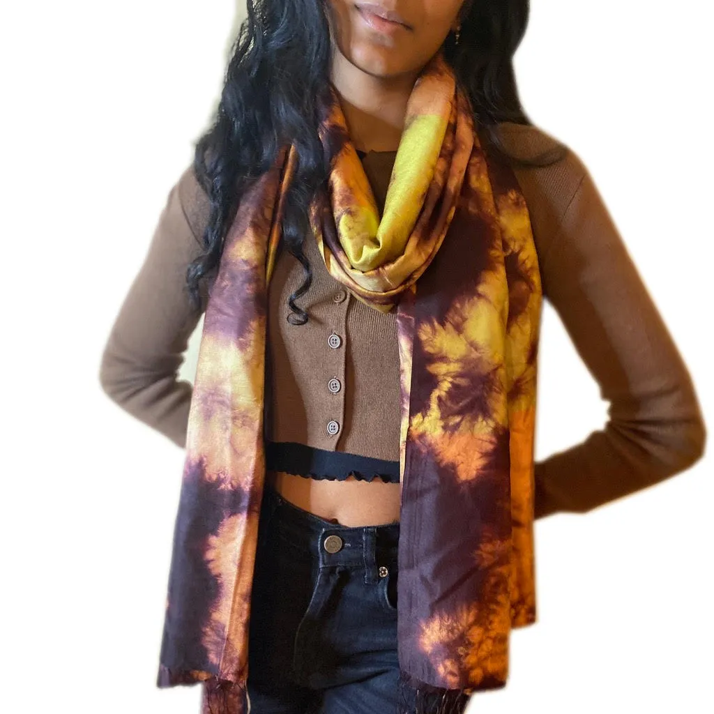 Sundarbans Sunrise Silk Scarf