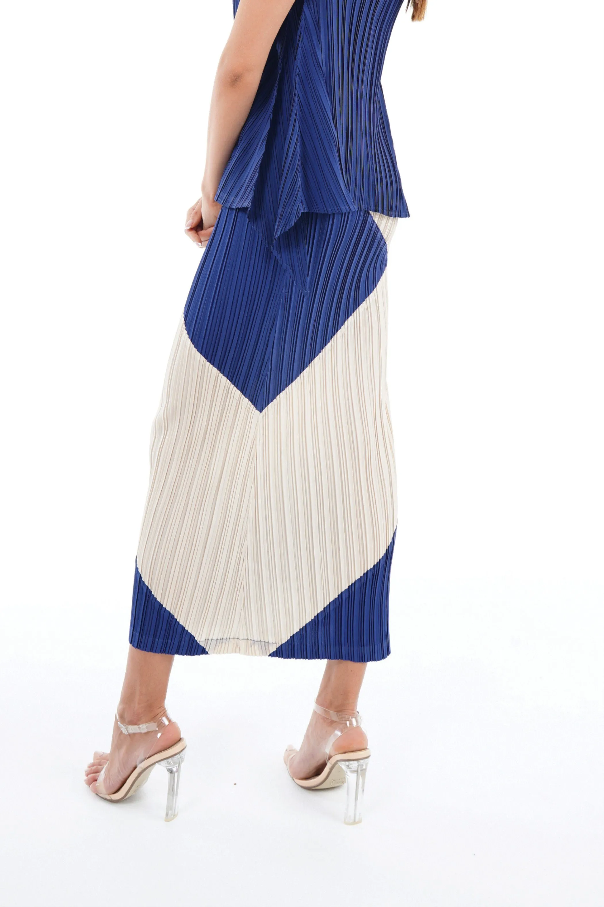 Taya Pleated Pencil Skirt