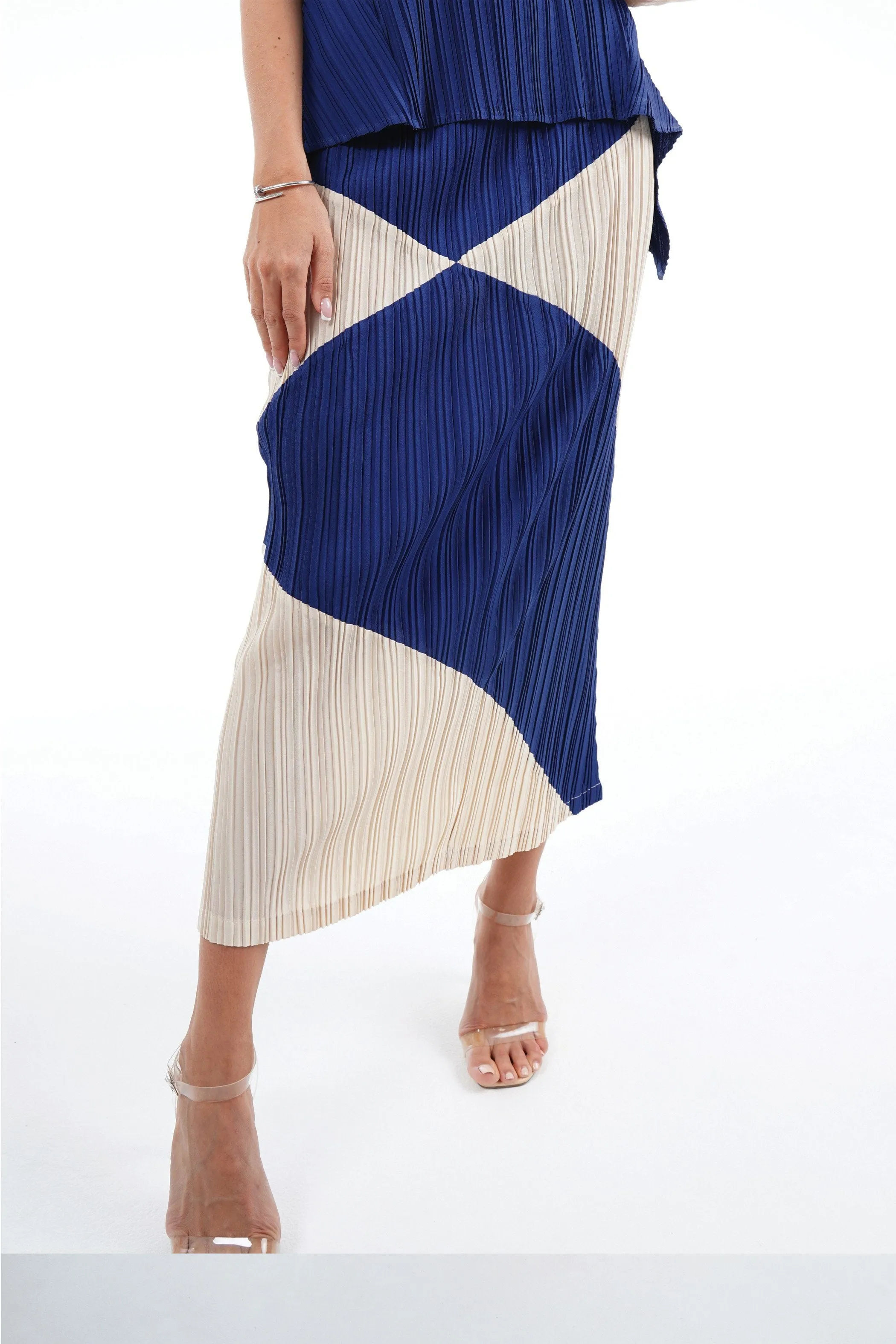 Taya Pleated Pencil Skirt