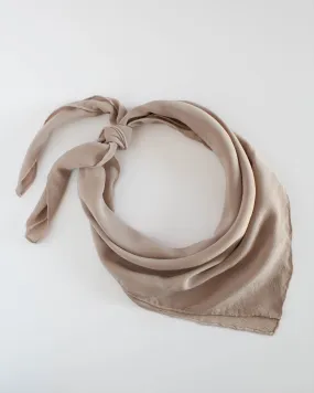 'The Classic' Washable Silk Scarf in Fawn