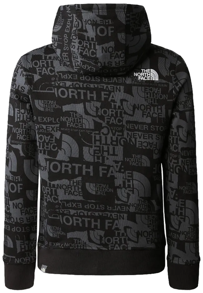 The North Face Kids Light Drew Peak Hoodie Black Brand Proud Print