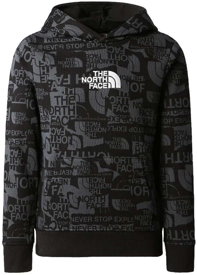 The North Face Kids Light Drew Peak Hoodie Black Brand Proud Print