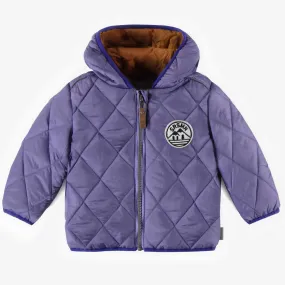 The Quilted Puffer Jacket - Purple - BABY