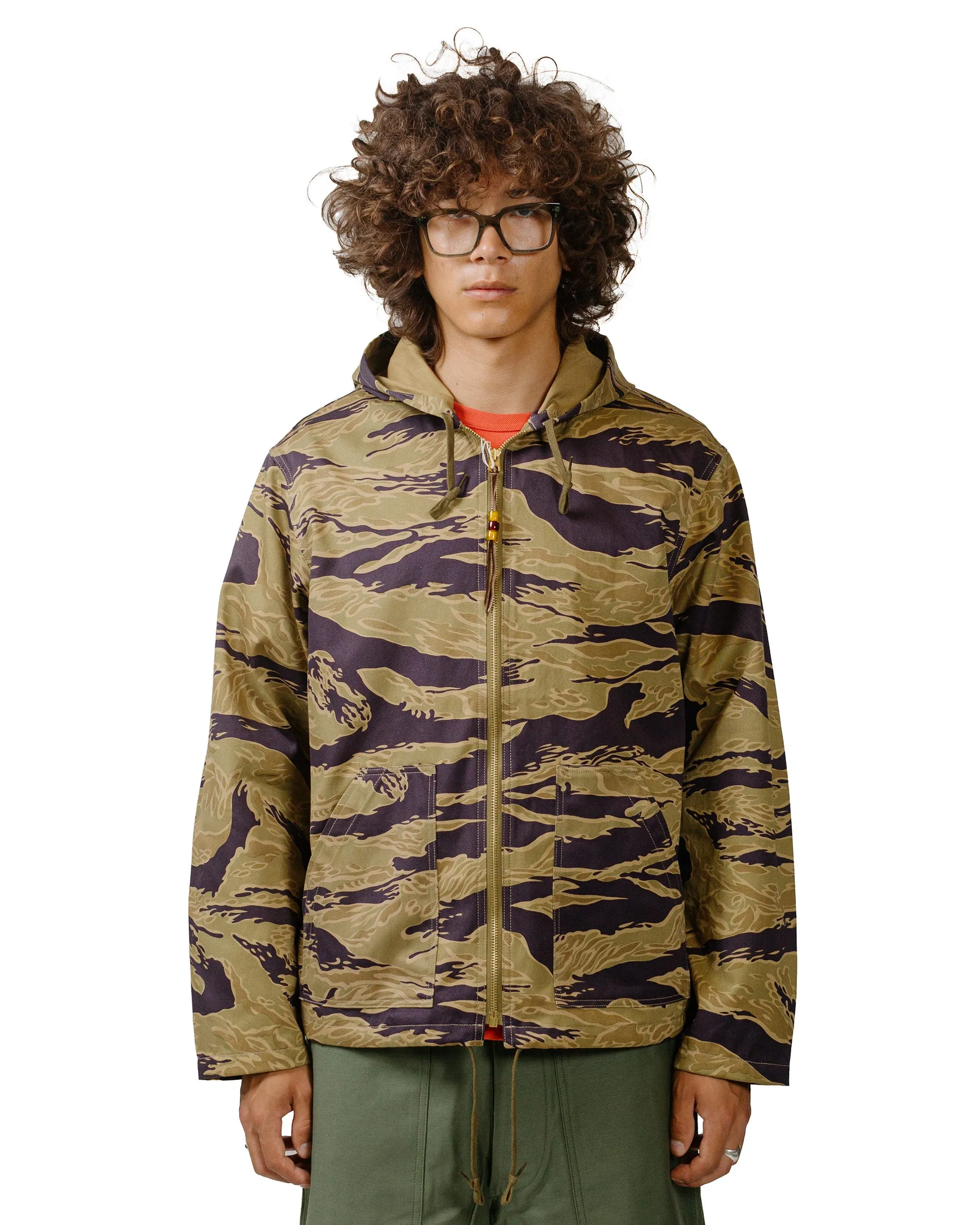 The Real McCoy's MJ24004 Tiger Camouflage Parka / Advisor Khaki