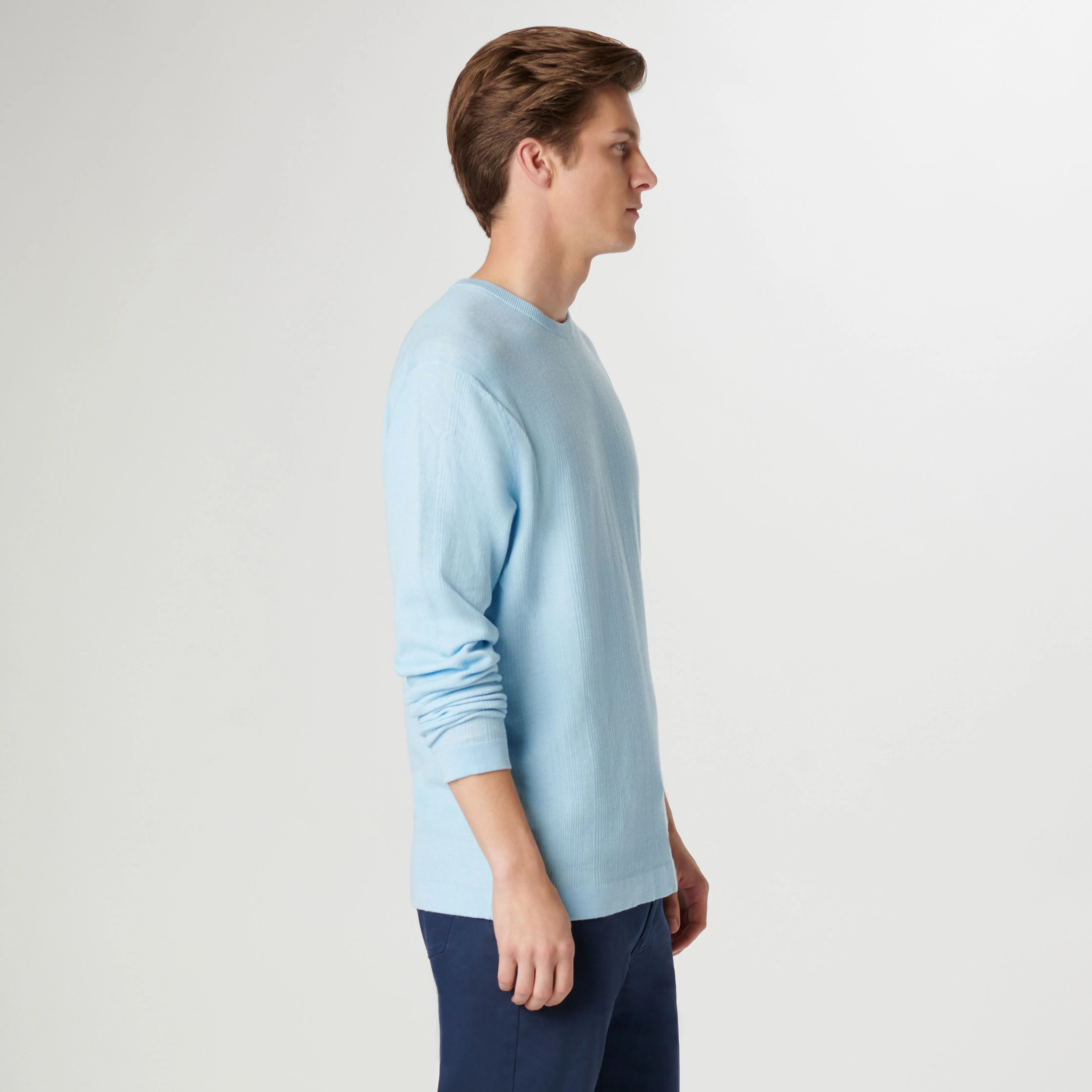 Thin Rib Crew Neck Sweater