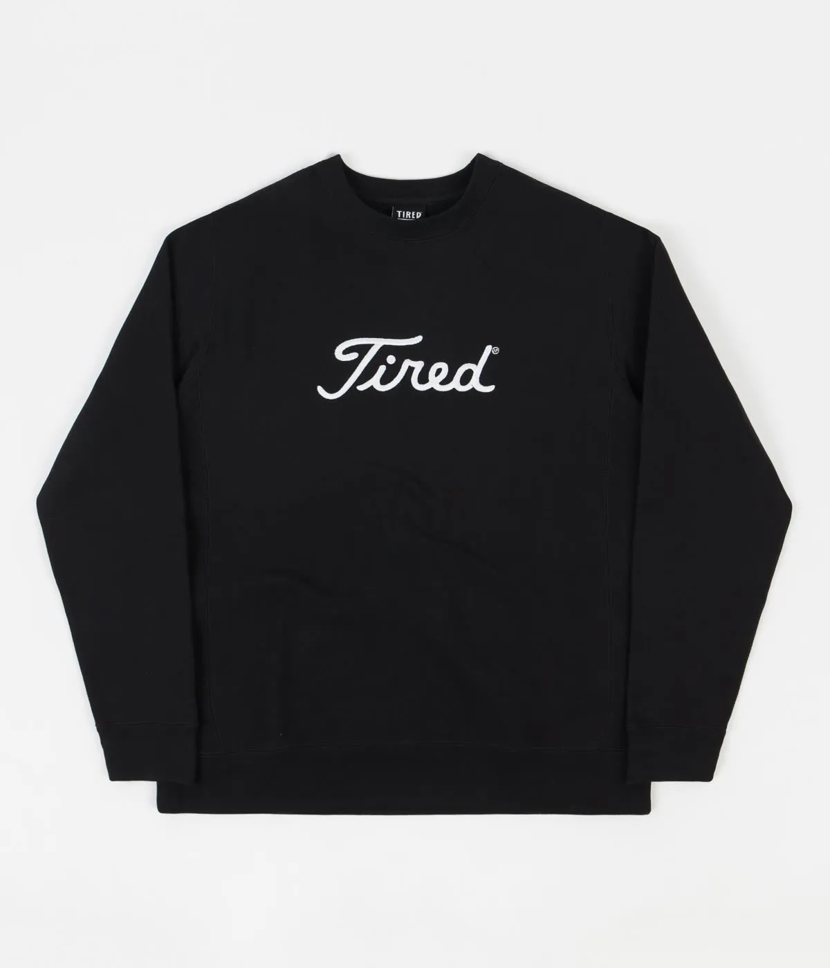 Tired Embroidered Golf Crewneck Sweatshirt - Black