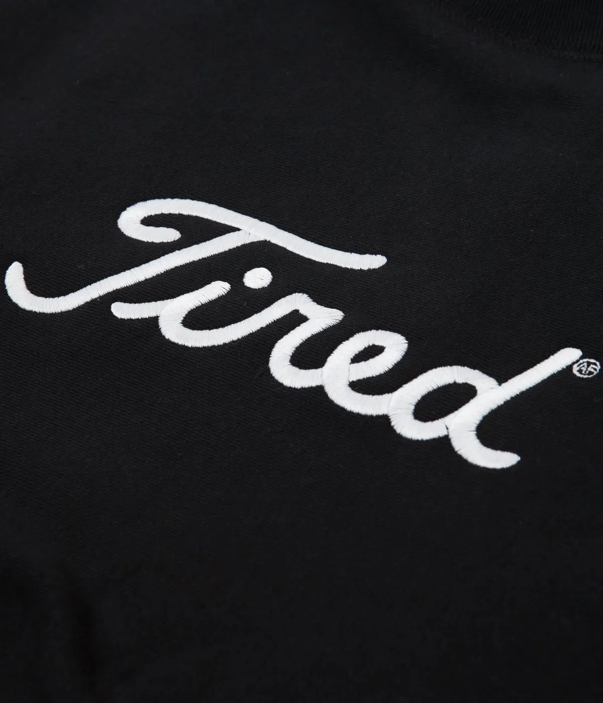 Tired Embroidered Golf Crewneck Sweatshirt - Black