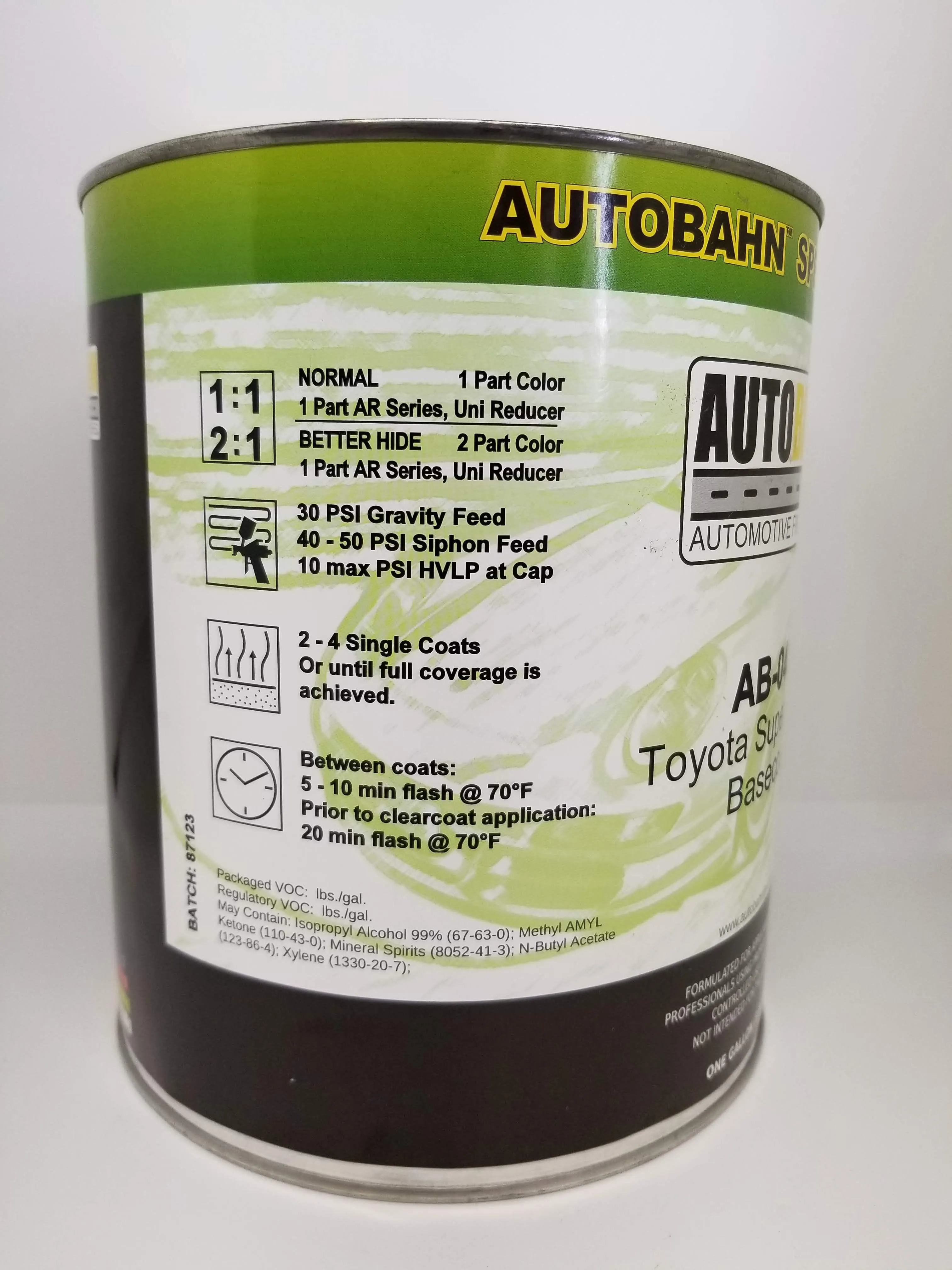 TOYOTA SUPER WHITE 040 BASE COAT AUTOBAHN GALLON RESTORATION AUTO PAINT KIT CAR SUPPLIES